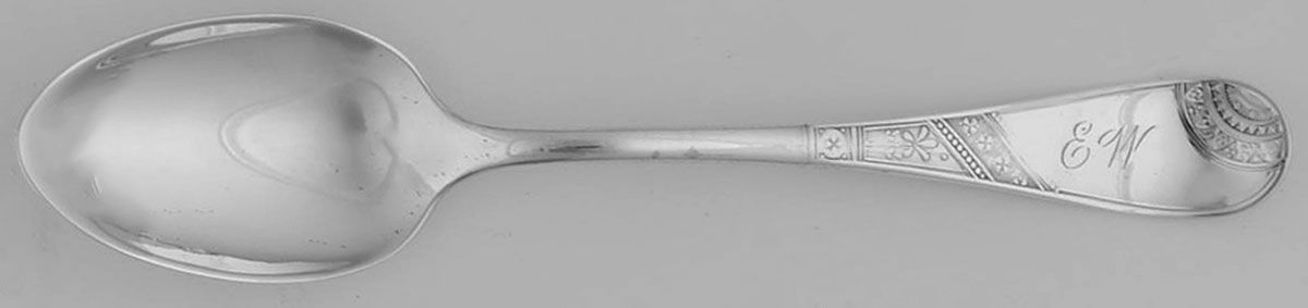 Saratoga-Angelo (Variation) (1883) Monogram Teaspoon by International Silver-1