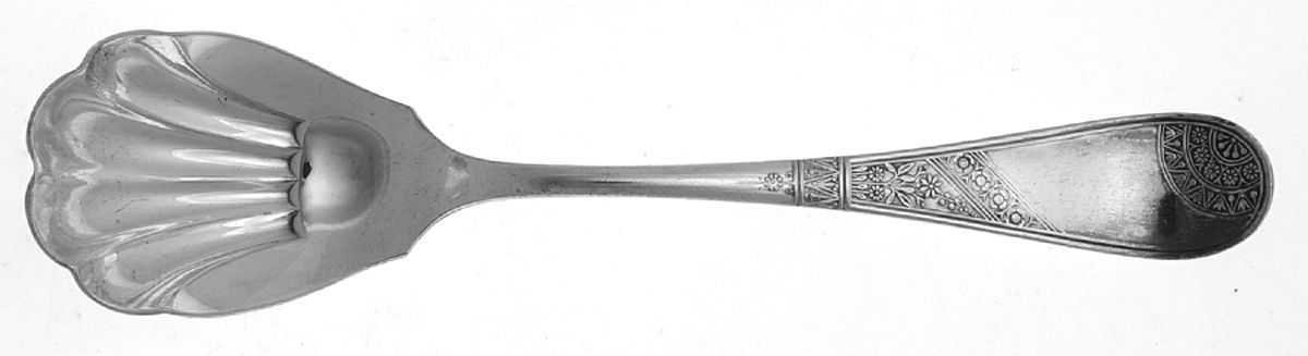 Saratoga-Angelo (Variation) (1883) Sugar Shell Spoon by International Silver-1