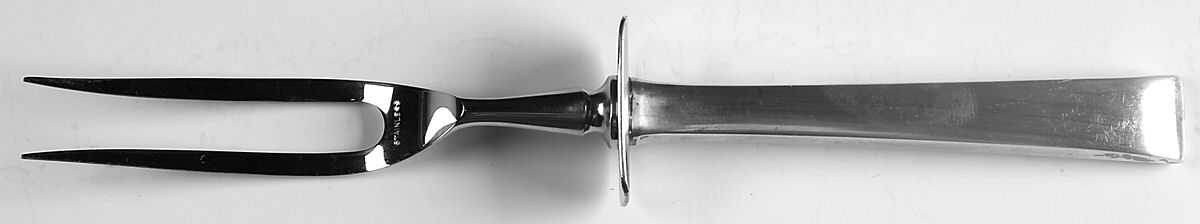 Salem (Sterling, 1928) Small Steak Carving Fork with Stainless Prongs by International Silver-1