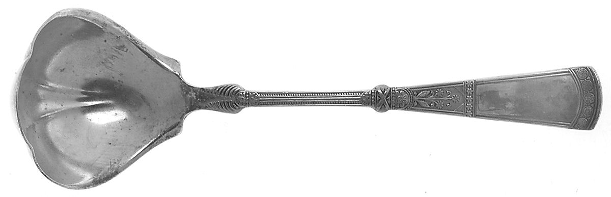 Saratoga (Silverplate, 1881) Solid Gravy Ladle by International Silver-1