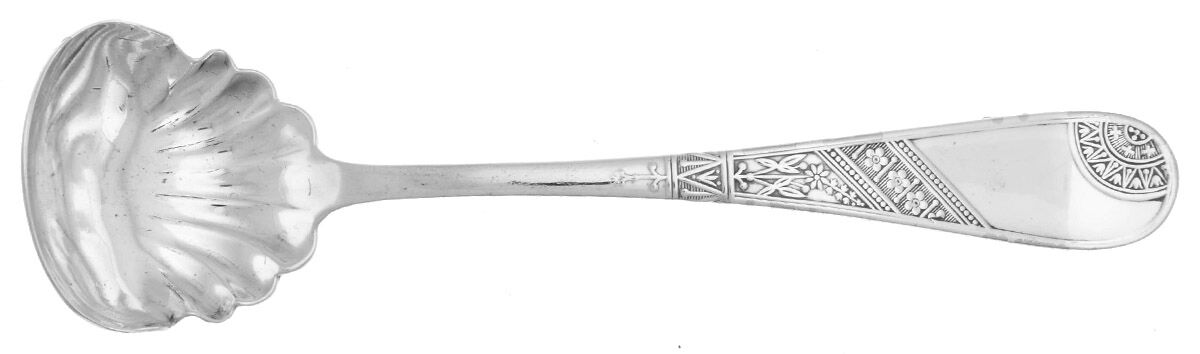 Saratoga-Angelo (Silverplate, 1883) Solid Piece Cream Ladle HC by International Silver-1