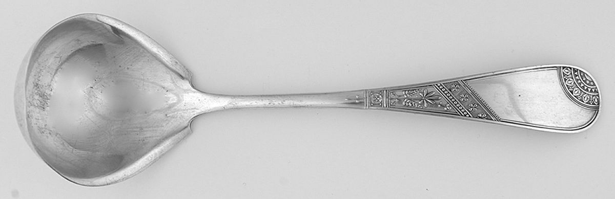 Saratoga-Angelo (Silverplate, 1883) Solid Gravy Ladle by International Silver-1