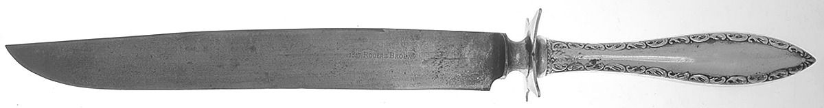 Savoy (Silverplate, 1892) Large Stainless Blade Roast Carving Knife by International Silver-1