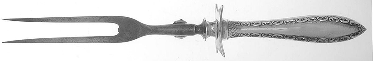 Savoy (Silverplate, 1892) Large Stainless-Prong Roast Carving Fork by International Silver-1