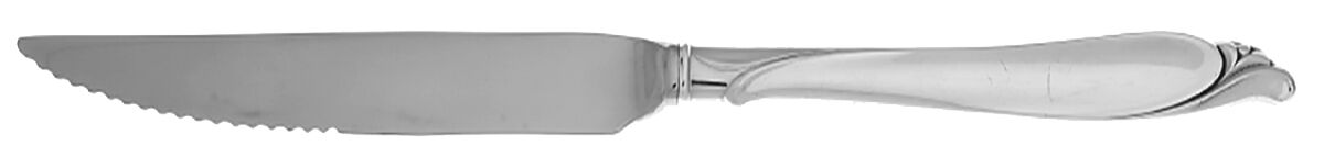 Sculptured Beauty (Sterling, 1957) Steak Knife Individual Hollow, Serrate HC by International Silver-1