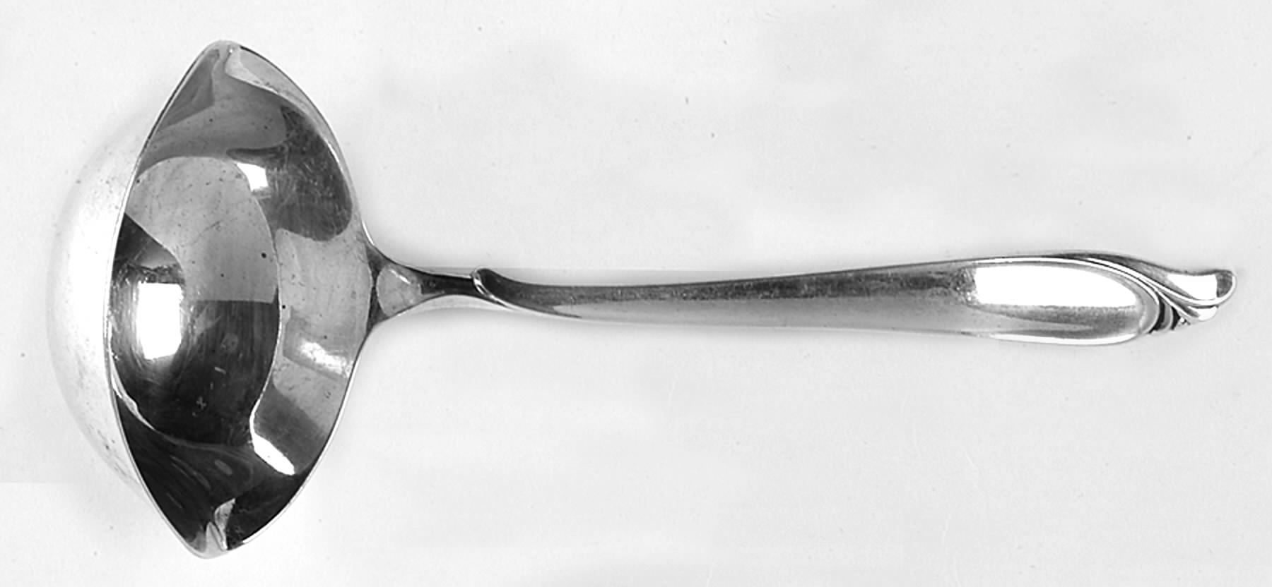 Sculptured Beauty (Sterling, 1957) Solid Gravy Ladle by International Silver-1