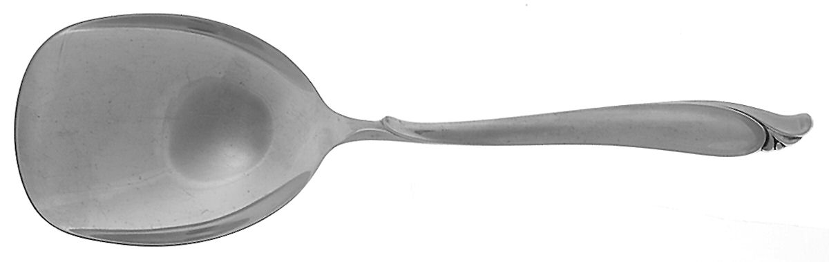 Sculptured Beauty (Sterling, 1957) Solid Smooth Casserole Spoon by International Silver-1
