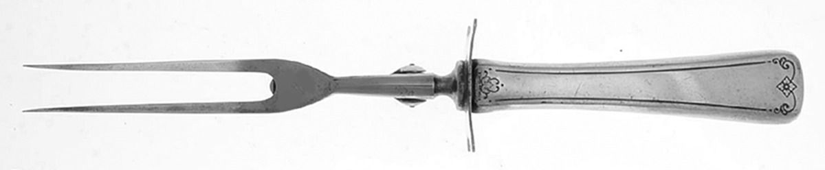 Sedan (Sterling, 1919) Large Stainless-Prong Roast Carving Fork by International Silver-1