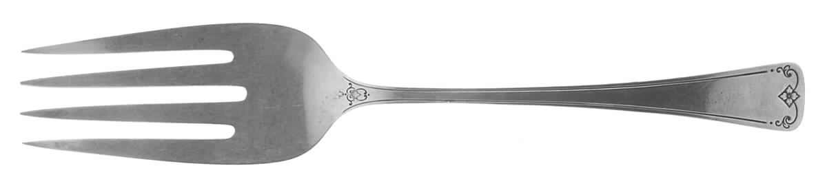 Sedan (Sterling, 1919) Small Solid Cold Meat Serving Fork by International Silver-1