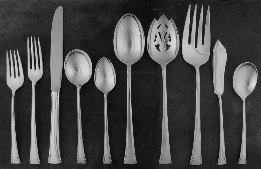 Serenity (Sterling, 1940) 45 Piece Place Size Starter Set by International Silver-1