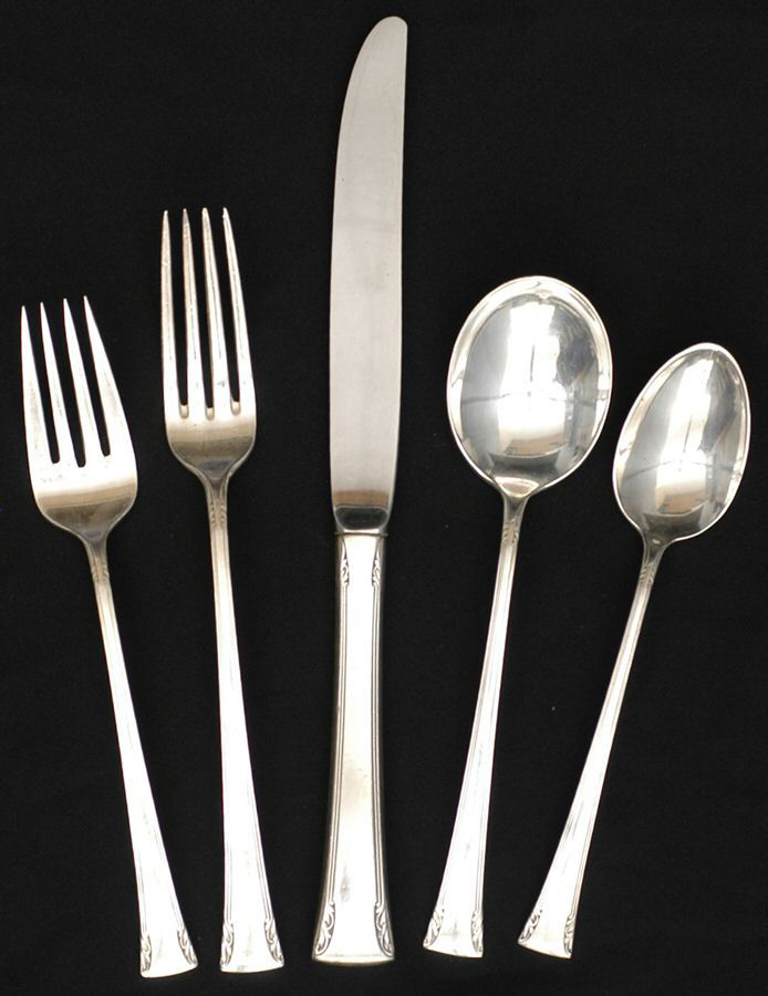 Serenity (Sterling, 1940) 40 Piece Estate Set by International Silver-1