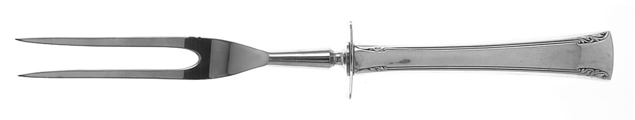 Serenity (Sterling, 1940) Small Steak Carving Fork with Stainless Prongs by International Silver-1