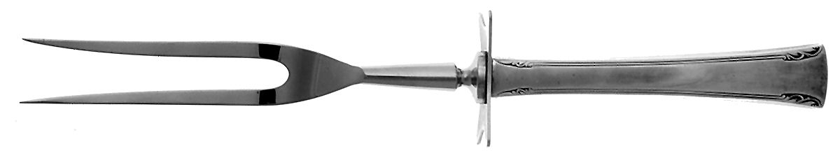 Serenity (Sterling, 1940) Large Stainless-Prong Roast Carving Fork by International Silver-1