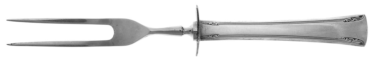 Serenity (Sterling, 1940) Small Steak Carving Fork with Stainless Prongs by International Silver-1