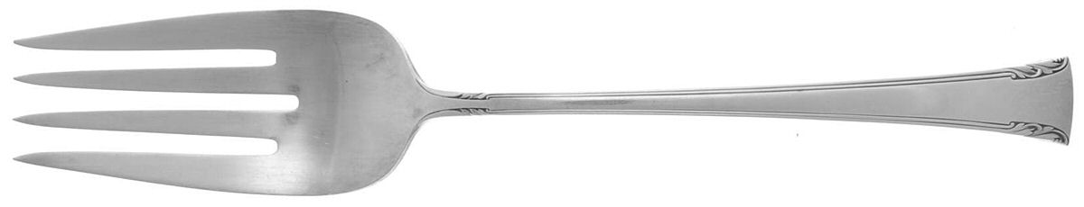 Serenity (Sterling, 1940) Large Solid Cold Meat Serving Fork by International Silver-1