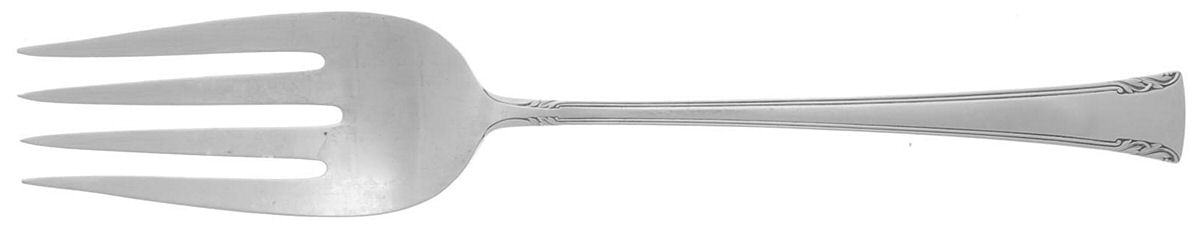 Serenity (Sterling, 1940) Medium Solid Cold Meat Serving Fork by International Silver-1
