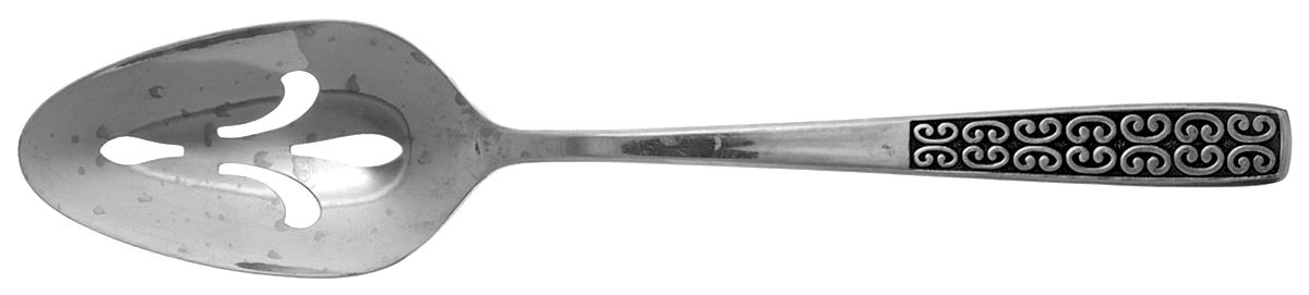 Serenata (Stainless) Pierced Tablespoon (Serving Spoon) by International Silver-1