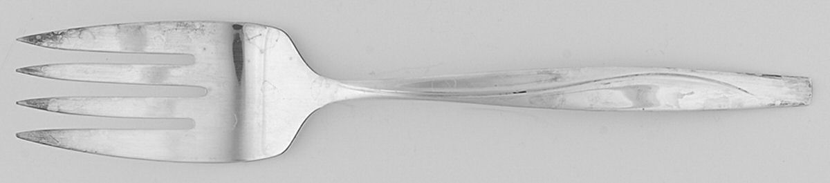 Sea Spray (Silverplate, 1960) Medium Solid Cold Meat Serving Fork by International Silver-1