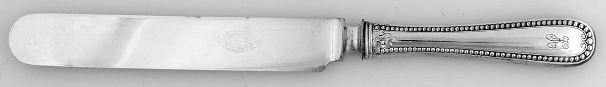 Seville (Silverplate, 1898) Monogram Hollow Handle Blunt Knife by International Silver-1