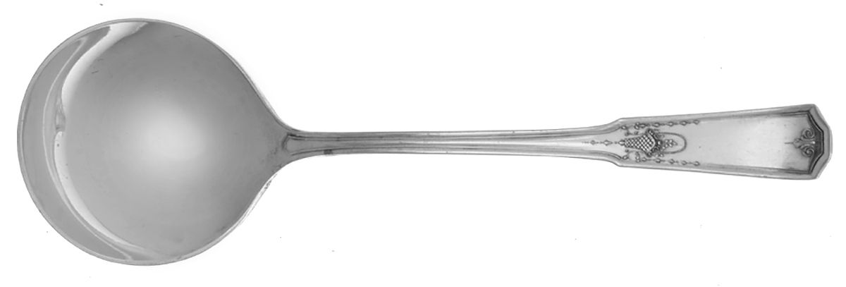 Shakespear (Silverplate, 1924) Round Bowl Soup Spoon (Bouillon) by International Silver-1