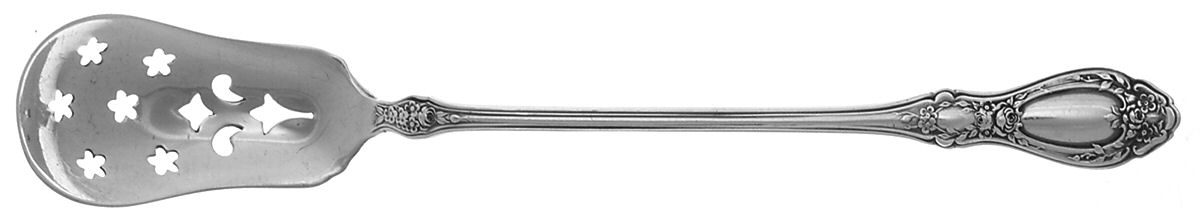 Sharon (Silverplate, 1910) Pierced Bowl Short Handle Olive Spoon by International Silver-1