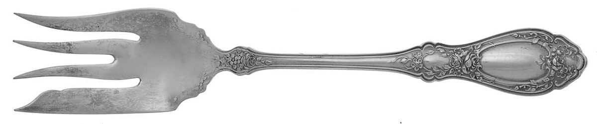 Sharon (Silverplate, 1910) Medium Solid Cold Meat Serving Fork by International Silver-1