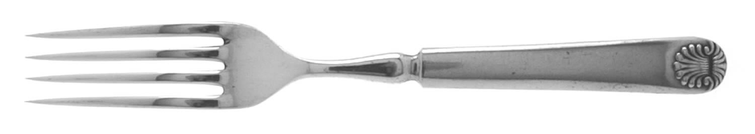 Shell (Silverplate, 1890) Indented Solid Handled Fork by International Silver-1