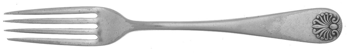 Shell (Silverplate, 1860) Youth Fork by International Silver-1