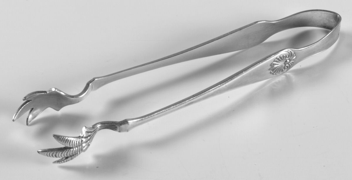 Shell (Silverplate, 1860) Sugar Tongs by International Silver-1