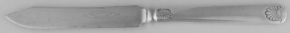 Shell (Silverplate, 1860) Individual Solid Fruit Knife by International Silver-1