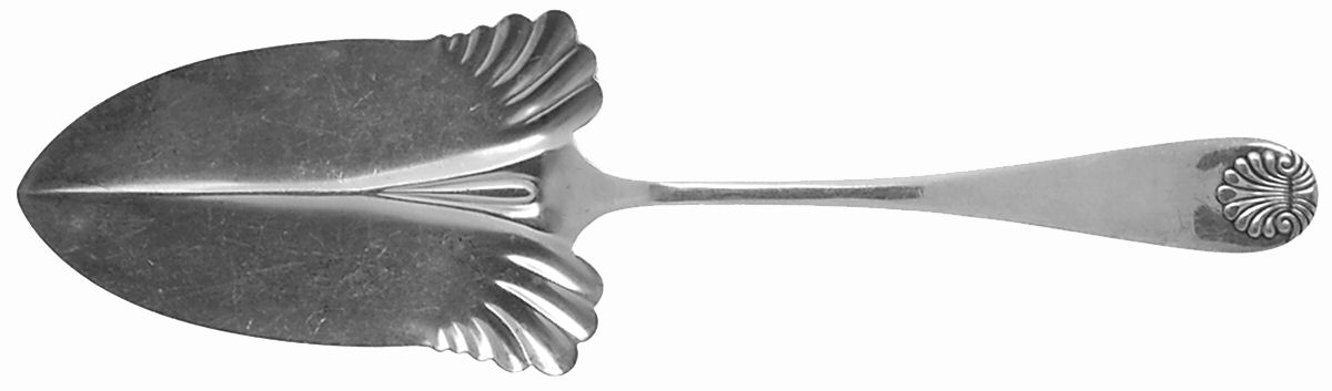 Shell (Silverplate, 1894) Large Solid Pie Knife by International Silver-1