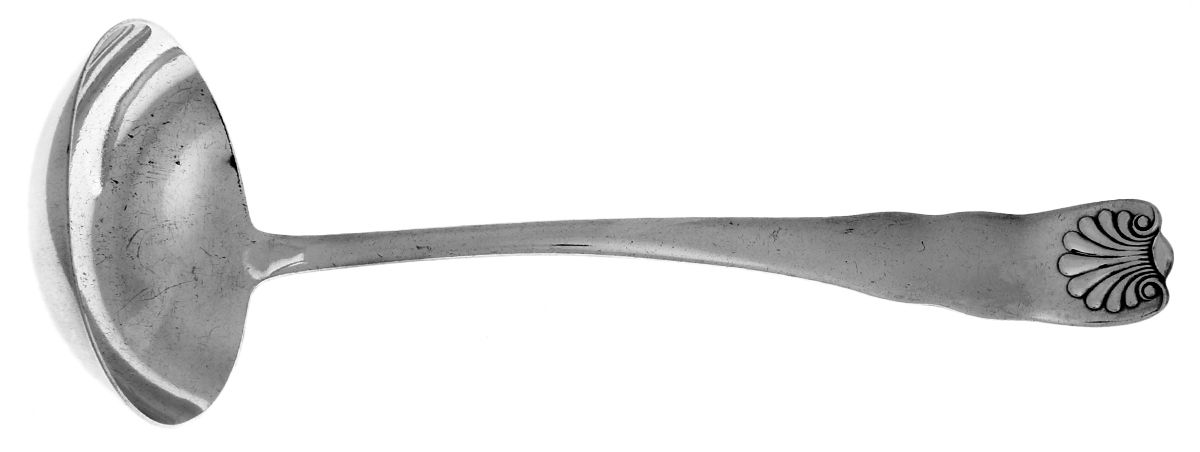 Shell (Silverplate 1886) Oyster Ladle Solid Piece by International Silver-1