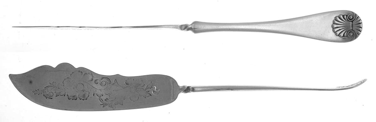 Shell (Silverplate, 1892) Flat Handle Master Butter Knife by International Silver-1