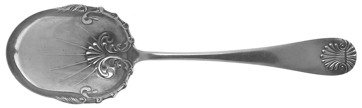 Shell (Silverplate, 1892) Solid Smooth Berry/Casserole Spoon by International Silver-1