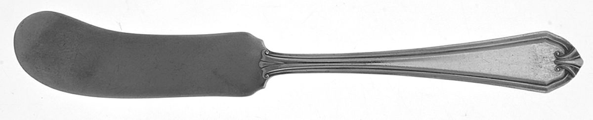 Shirley (Sterling, 1910) Large Flat Handle Butter Spreader by International Silver-1