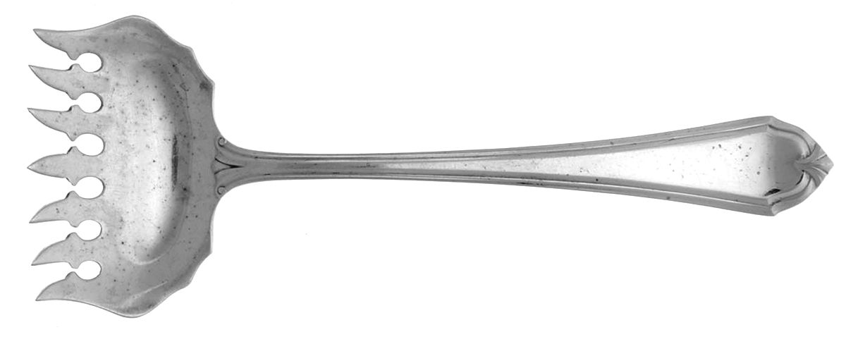 Shirley (Sterling, 1910) Large Solid Tined Sardine Serving Fork by International Silver-1