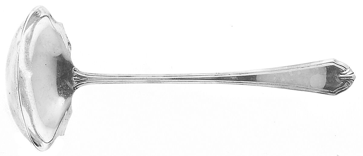 Shirley (Sterling, 1910) Solid Piece Cream Ladle by International Silver-1