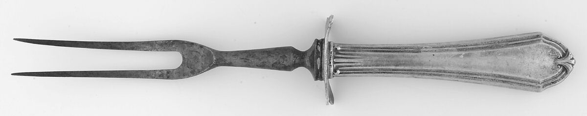 Shirley (Sterling, 1910) Small Steak Carving Fork with Stainless Prongs by International Silver-1