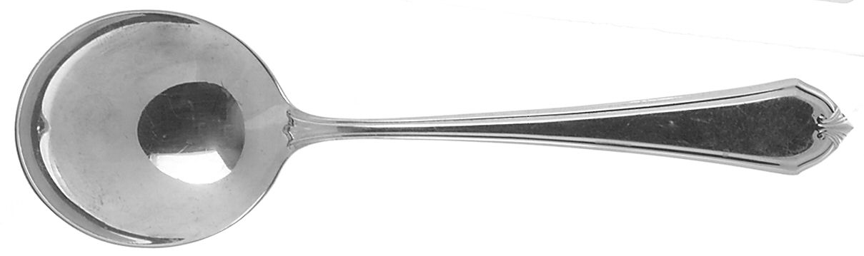 Shirley (Sterling, 1910) Round Bowl Soup Spoon (Bouillon) by International Silver-1