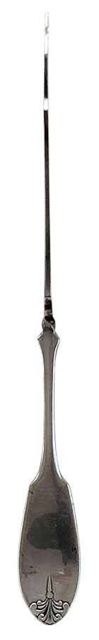 Shell Tip (Silverplate, 1886) Flat Twisted Handle Master Butter Knife by International Silver-1