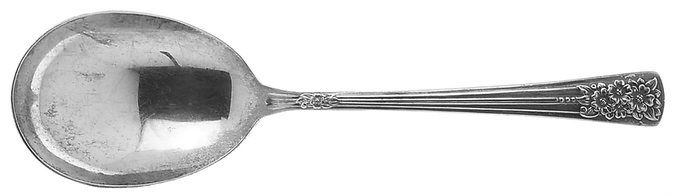 Silver Belle (Silverplate, 1940) Solid Smooth Casserole Spoon by International Silver-1