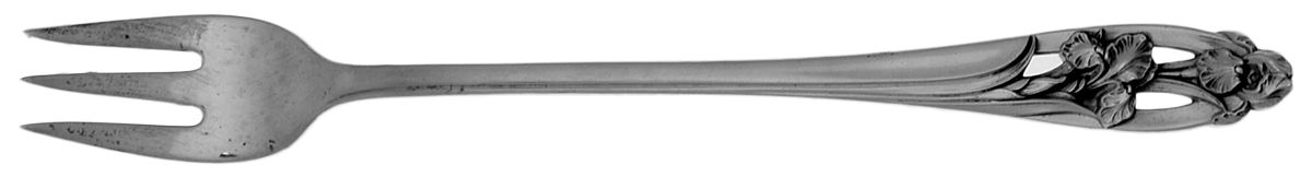 Silver Iris (Sterling, 1955) Cocktail/Seafood Fork by International Silver-1