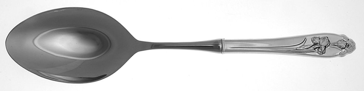 Silver Iris (Sterling, 1955) Dressing Spoon with Stainless Bowl by International Silver-1