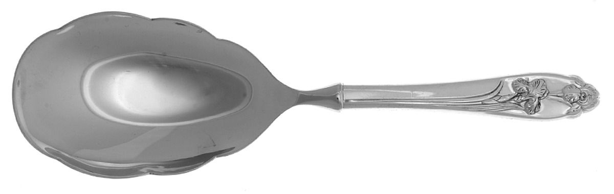 Silver Iris (Sterling, 1955) Rice Spoon-Stainless Bowl by International Silver-1