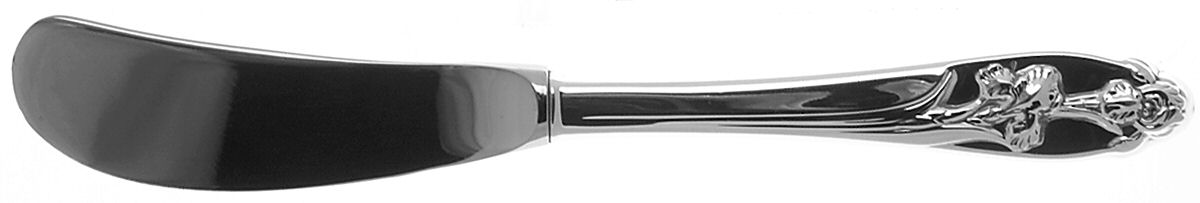 Silver Iris (Sterling, 1955) Butter Spreader Hollow Hdl-Paddle/Stainless Blade by International Silver-1