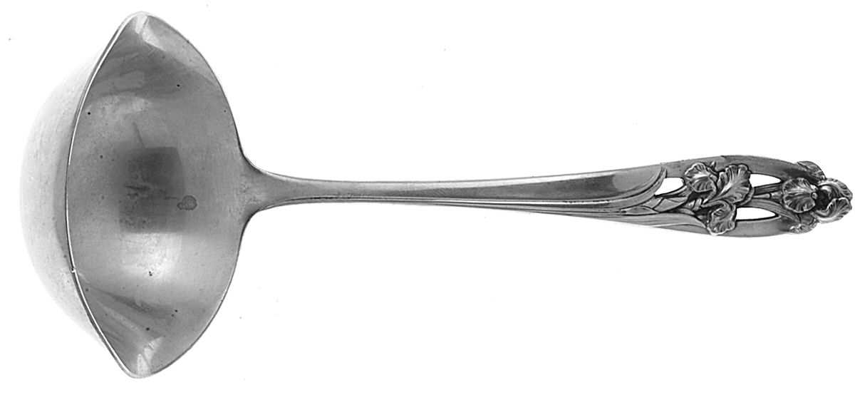 Silver Iris (Sterling, 1955) Solid Gravy Ladle by International Silver-1