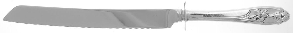 Silver Iris (Sterling, 1955) Cake Slicer with Stainless Blade by International Silver-1