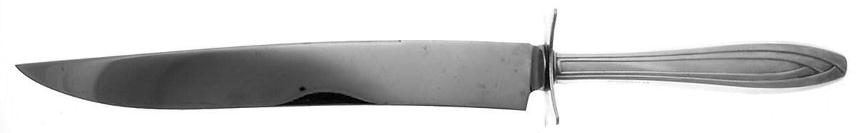 Silhouette (Silverplate, 1930) Large Stainless Blade Roast Carving Knife by International Silver-1