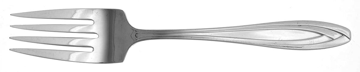 Silhouette (Silverplate, 1930) Monogram Individual Salad Fork by International Silver-1