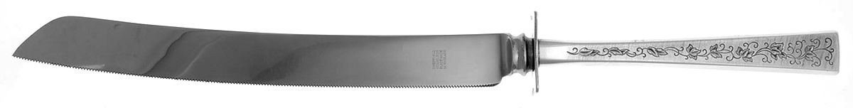 Silver Lace (Silverplate, 1968) Wedding Cake Knife with Stainless Blade by International Silver-1